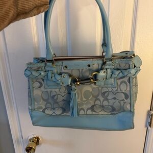 Y2K vintage blue coach bag